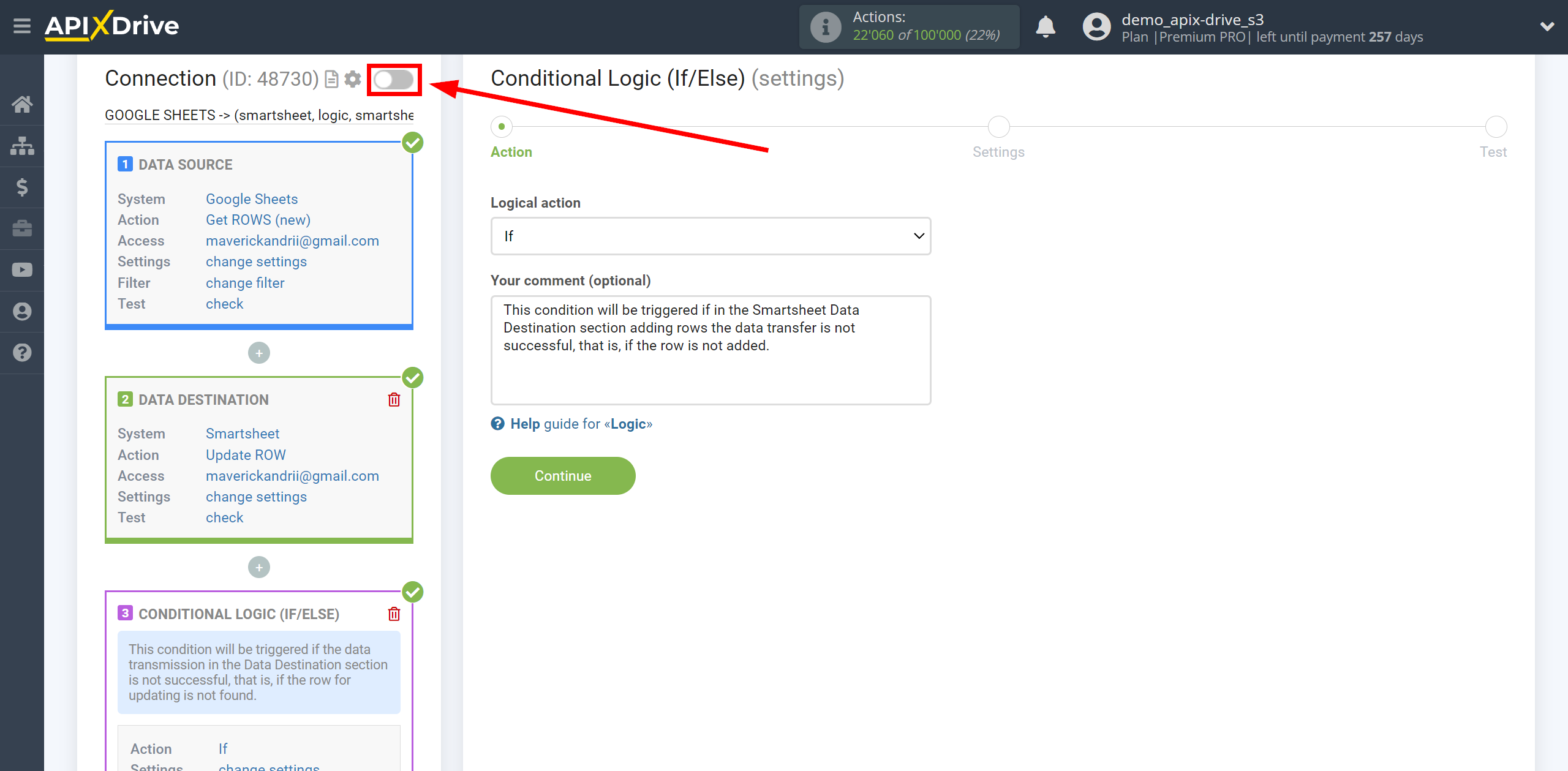 How to setup Smartsheet Update Row / Add Row | Action selection