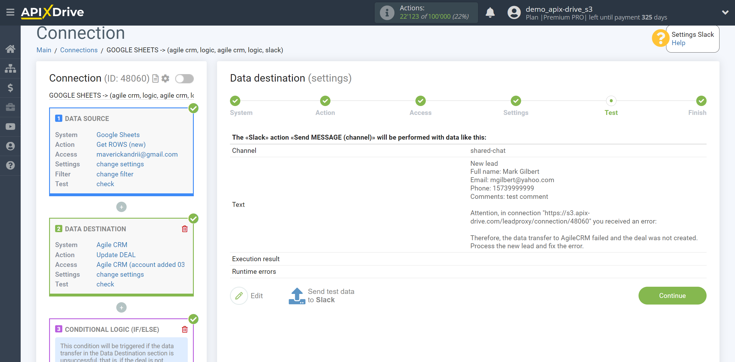 How to setup AgileCRM Update Deal / Create Deal | Test data