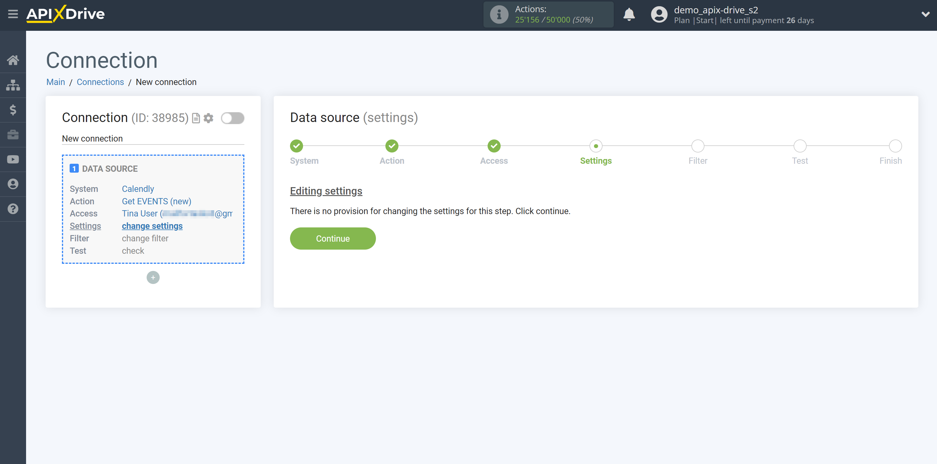 How to Connect Calendly as Data Source | Settings