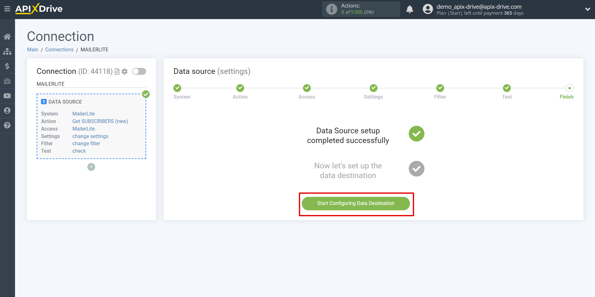 How to Connect MailerLite as Data Source | Setup Data Destination system