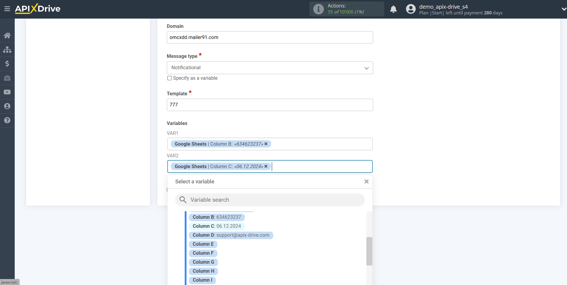 How to Connect MSG91 as Data Destination | Assigning fields