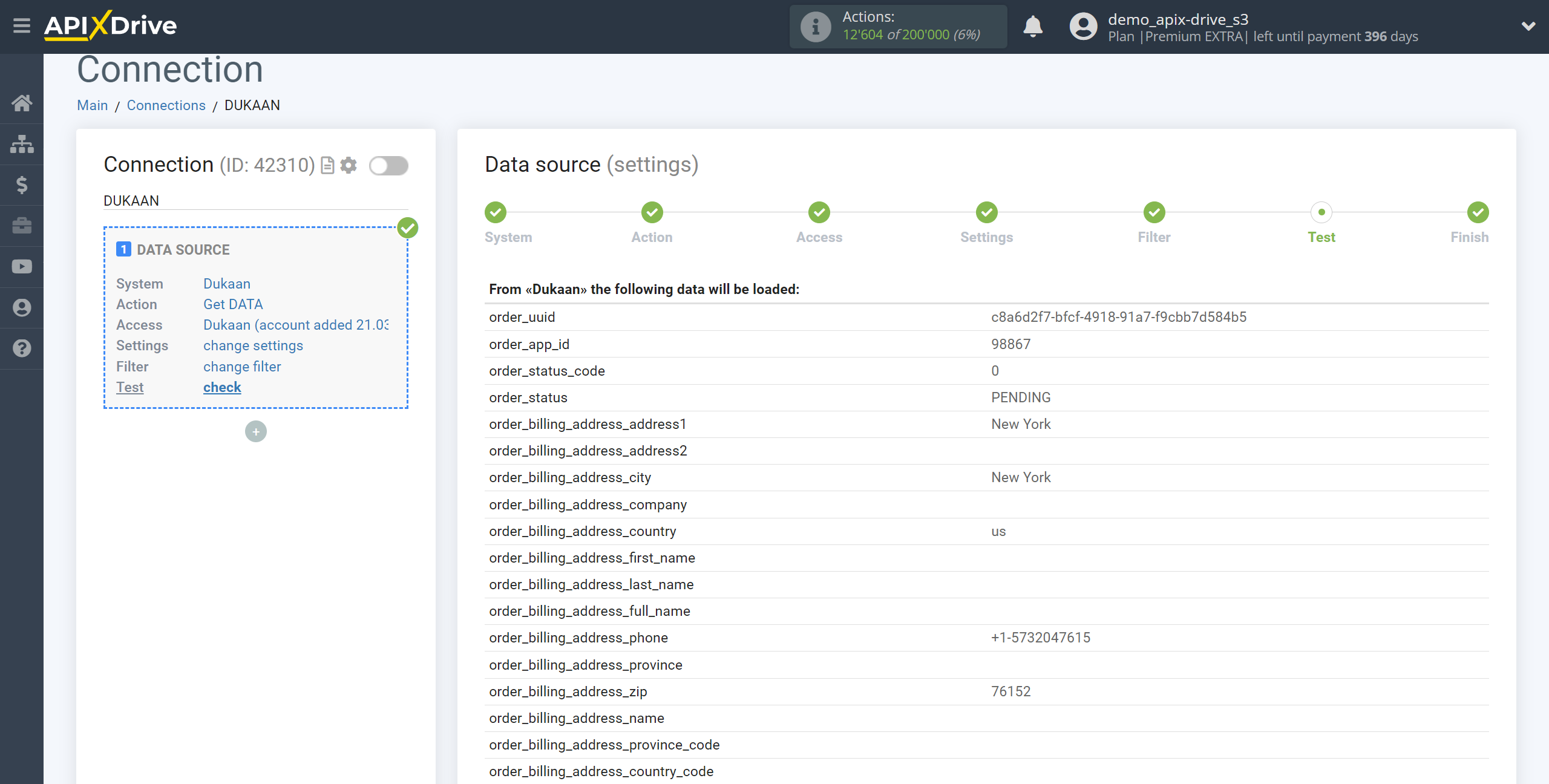 How to Connect Dukaan as Data Source | Test data