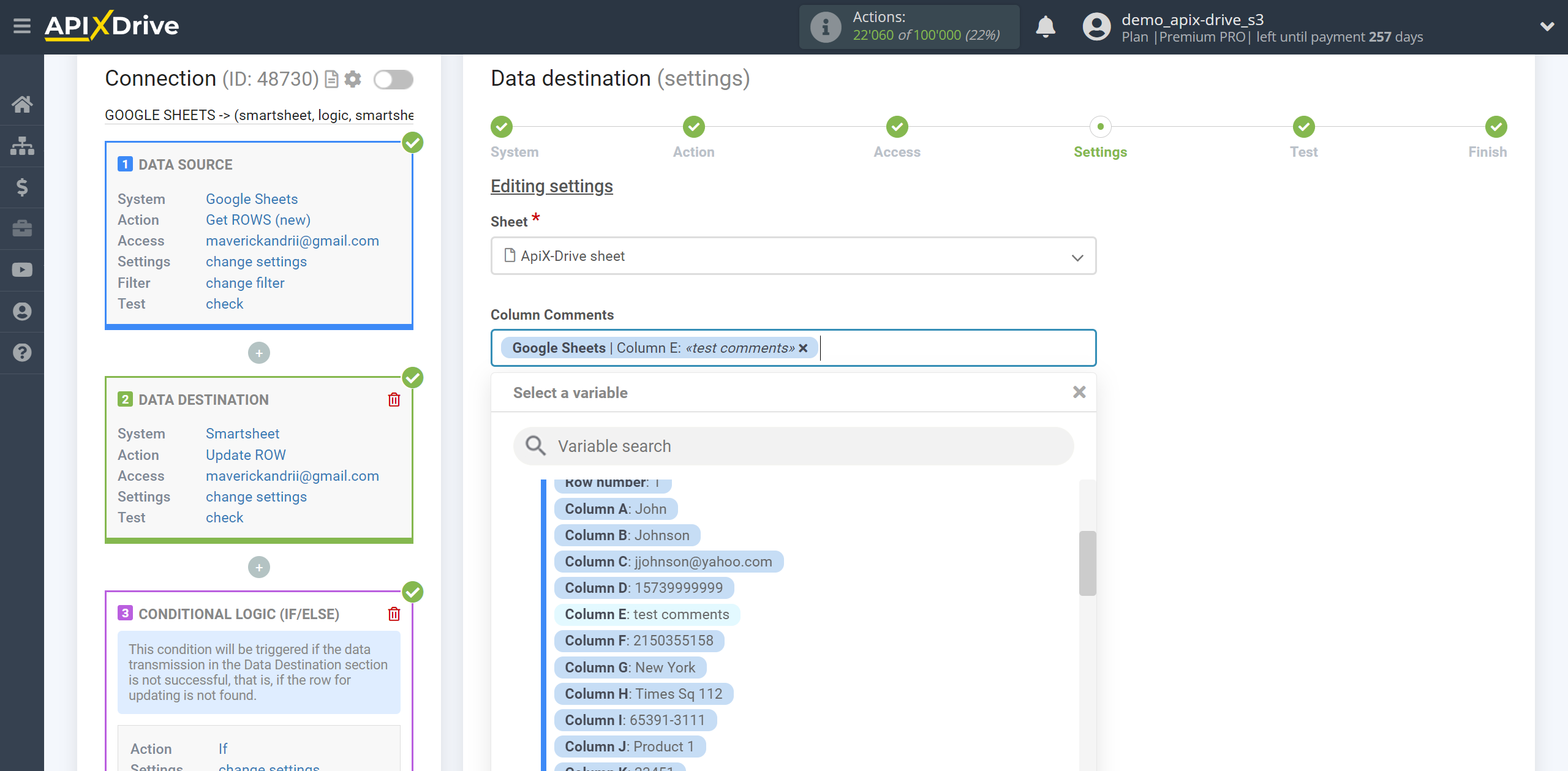 How to setup Smartsheet Update Row / Add Row | Assigning Fields