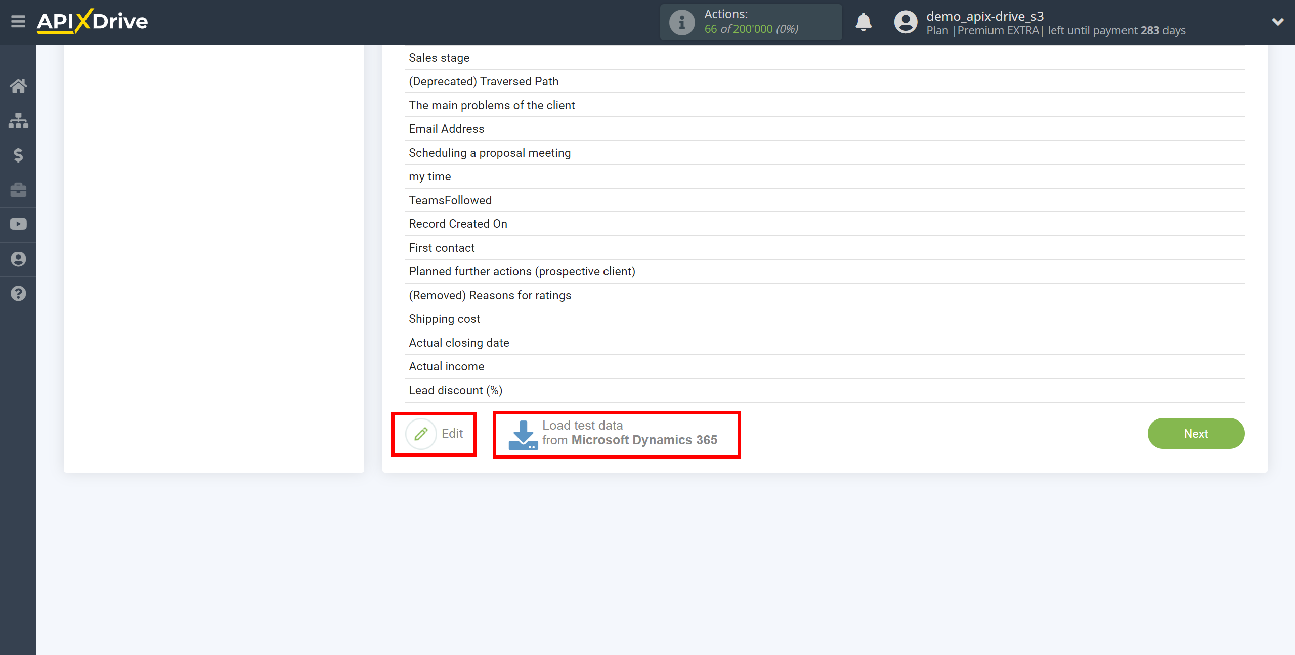 How to Connect Microsoft Dynamics 365 as Data Source | Test data