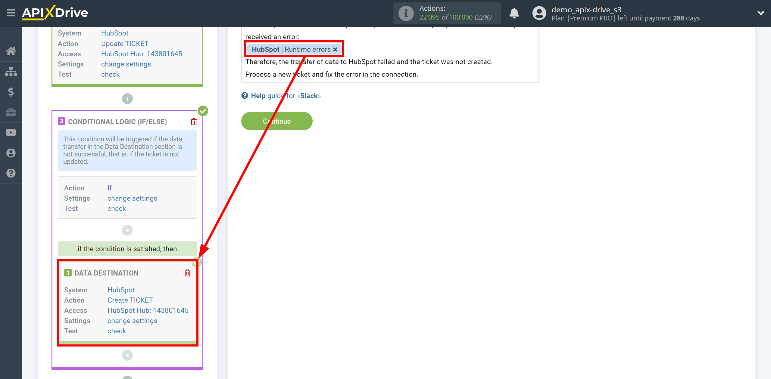 How to setup HubSpot Update Ticket / Create Ticket | Adding fields with errors