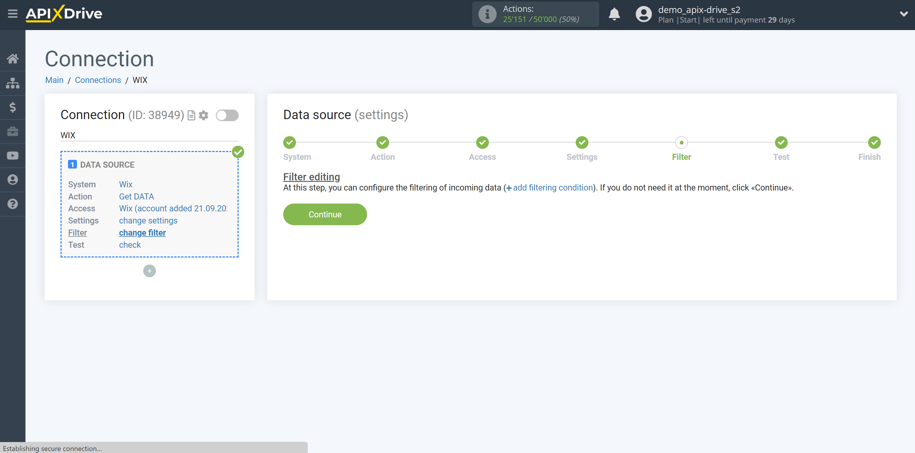 How to Connect Wix as Data Source | Data Filter