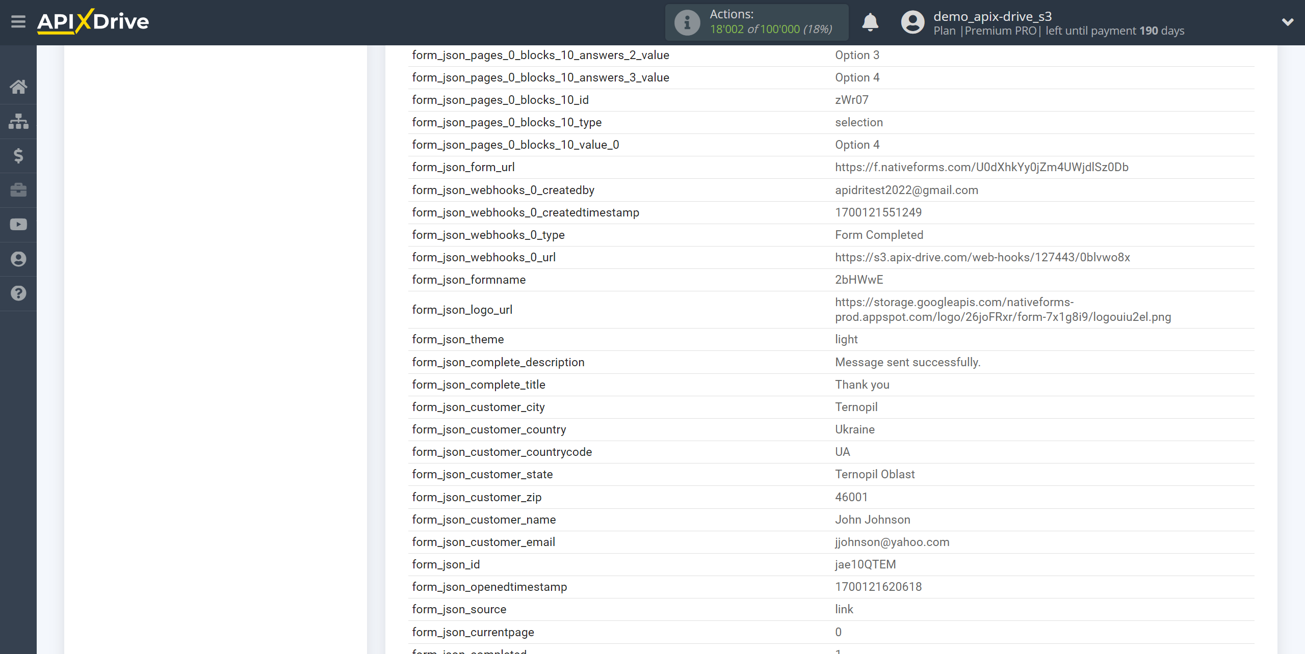 How to Connect NativeForms as Data Source | Test data