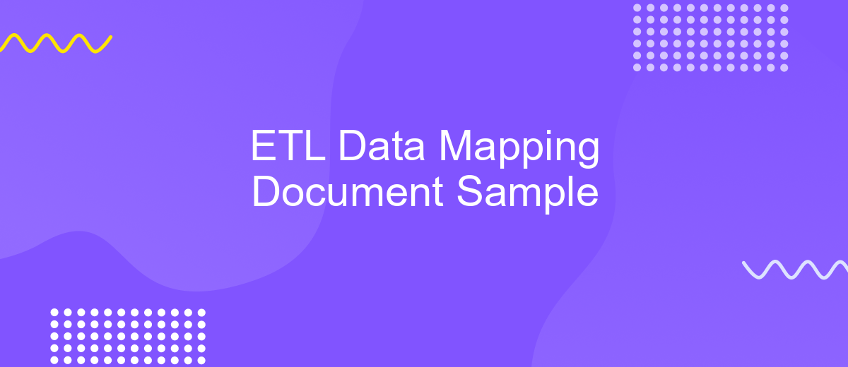 ETL Data Mapping Document Sample