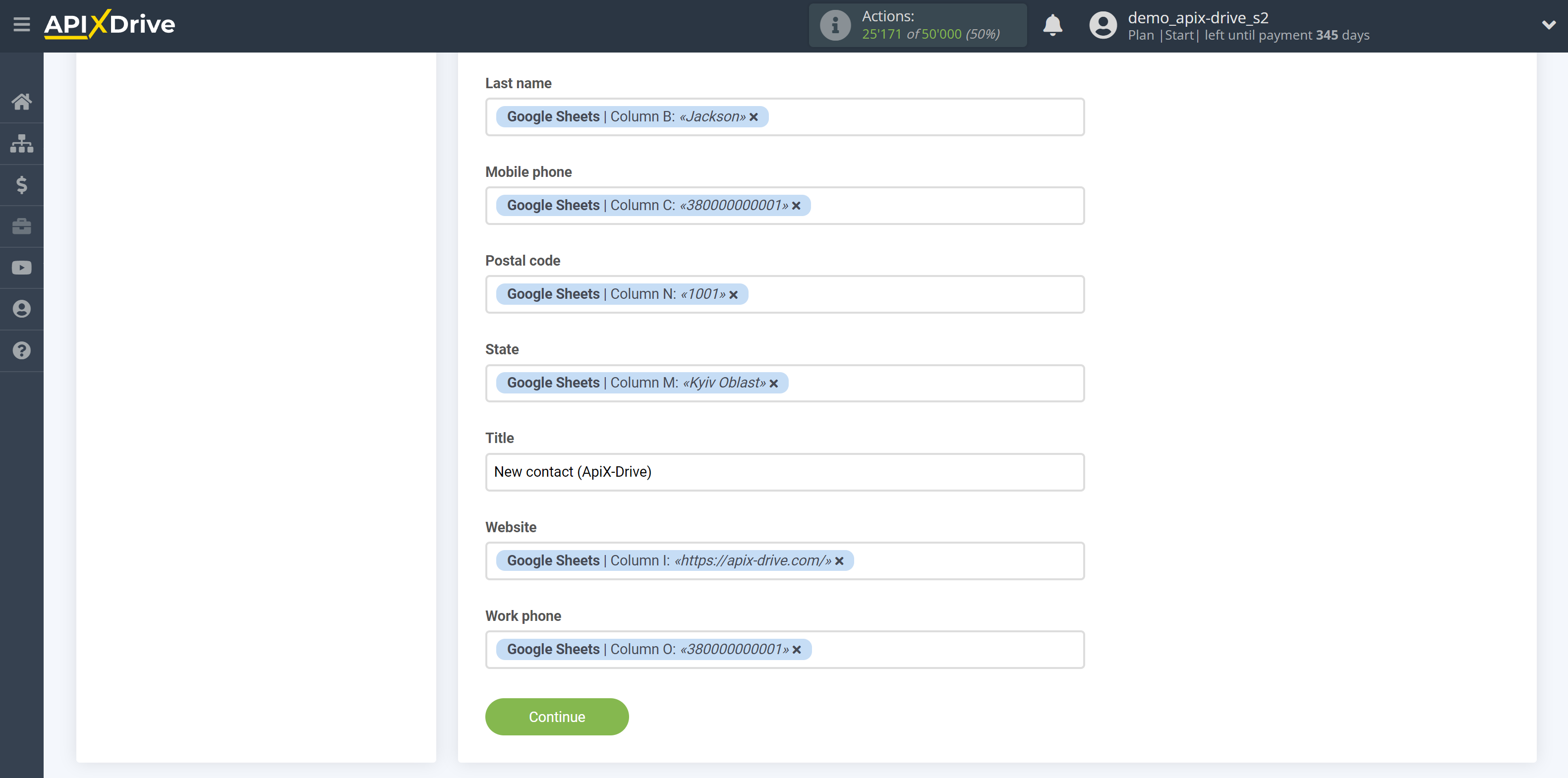 How to Connect VerticalResponse as Data Destination | Assigning Fields