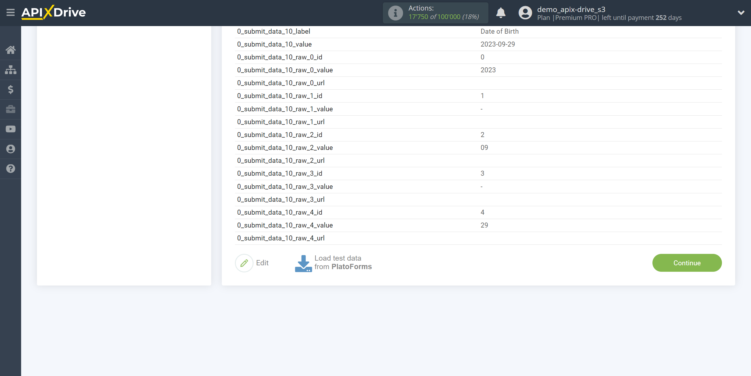 How to Connect PlatoForms as Data Source | Test data