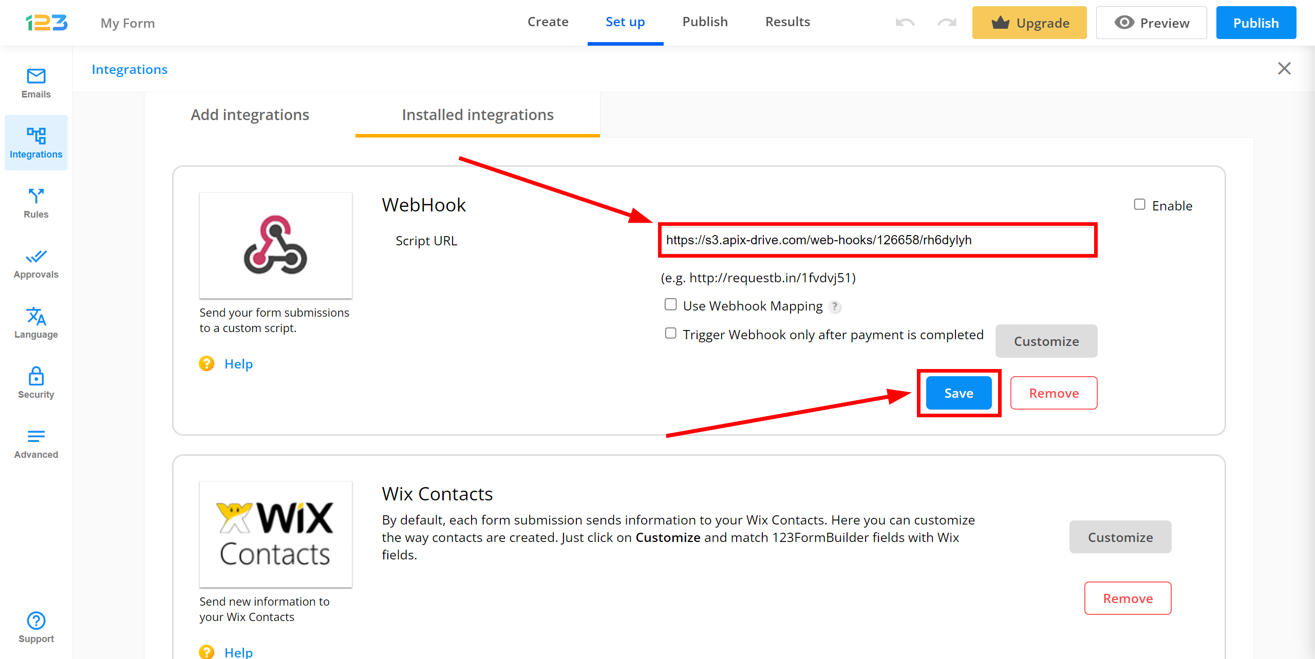 How to Connect 123FormBuilder as Data Source | Webhook Setup