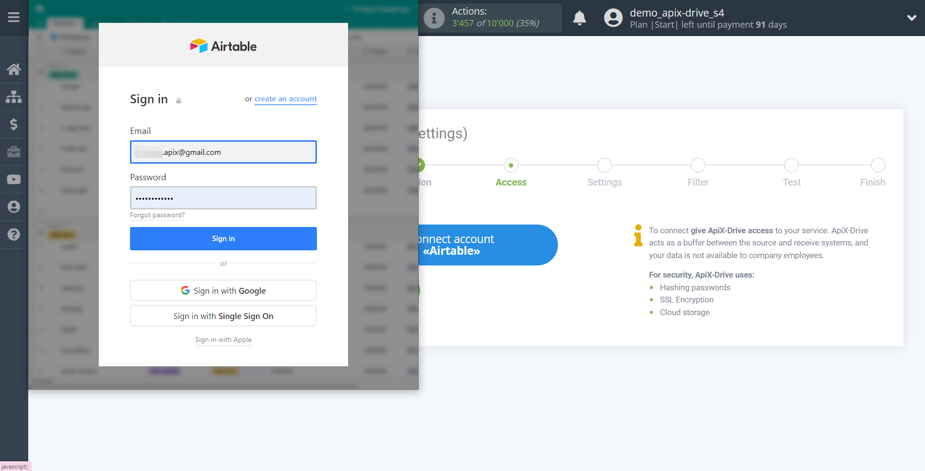 How to Connect AirTable as Data Source | Connecting account