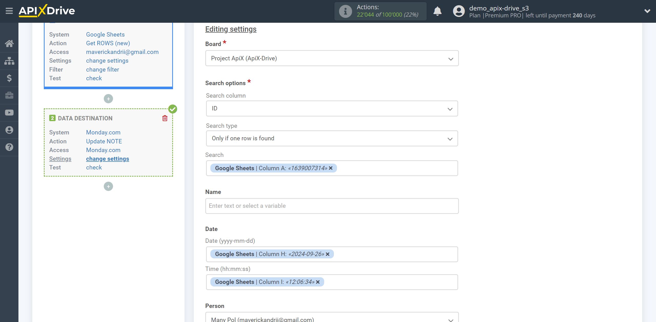 How to setup Monday.com Update Note / Create Note | Assigning Fields