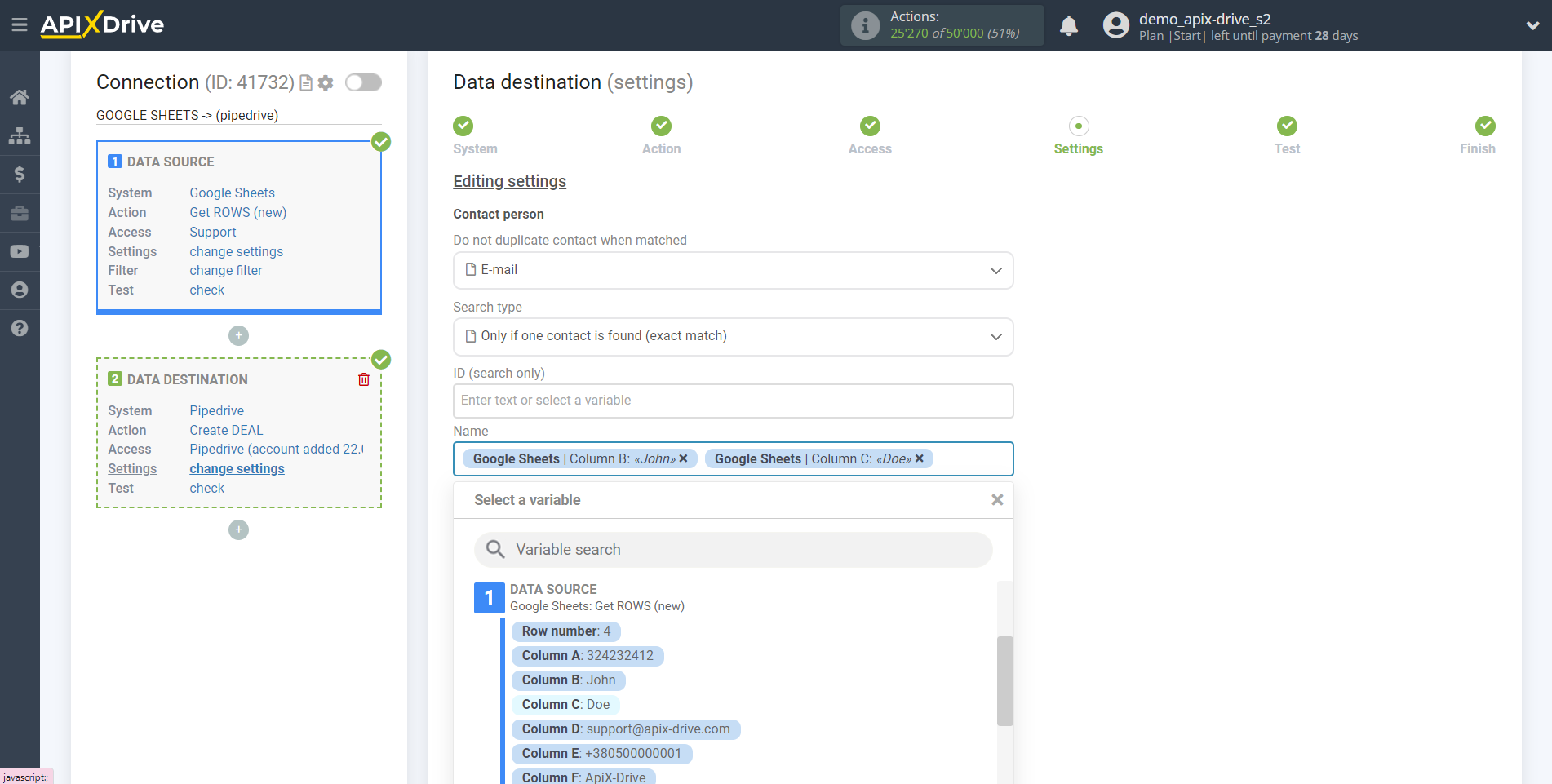 How to Connect Pipedrive as Data Destination | Assigning Fields