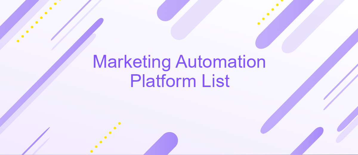 Marketing Automation Platform List