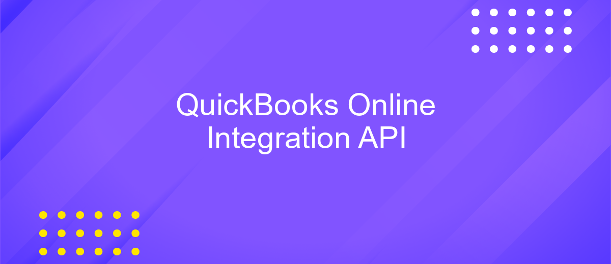 QuickBooks Online Integration API