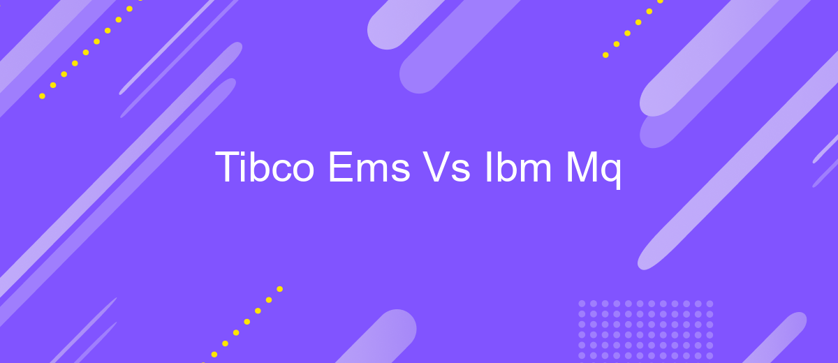 Tibco Ems Vs Ibm Mq