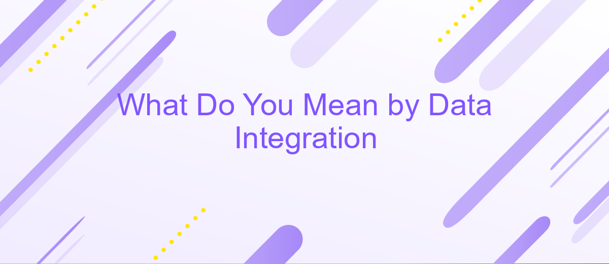 What Do You Mean by Data Integration