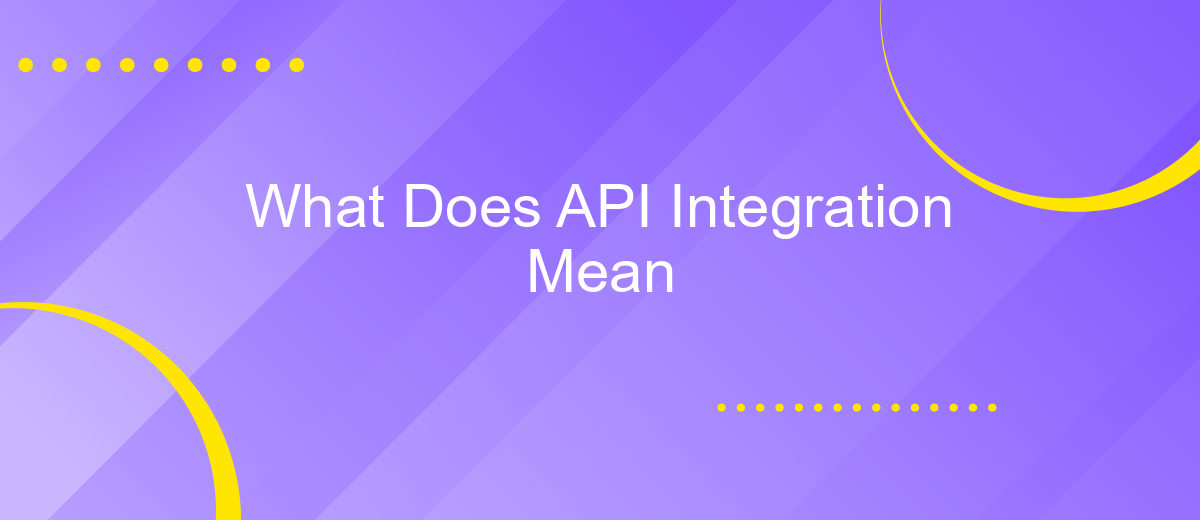 What Does API Integration Mean