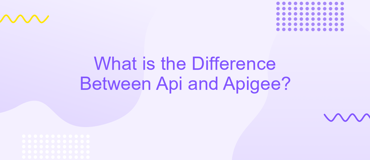 What is the Difference Between Api and Apigee?