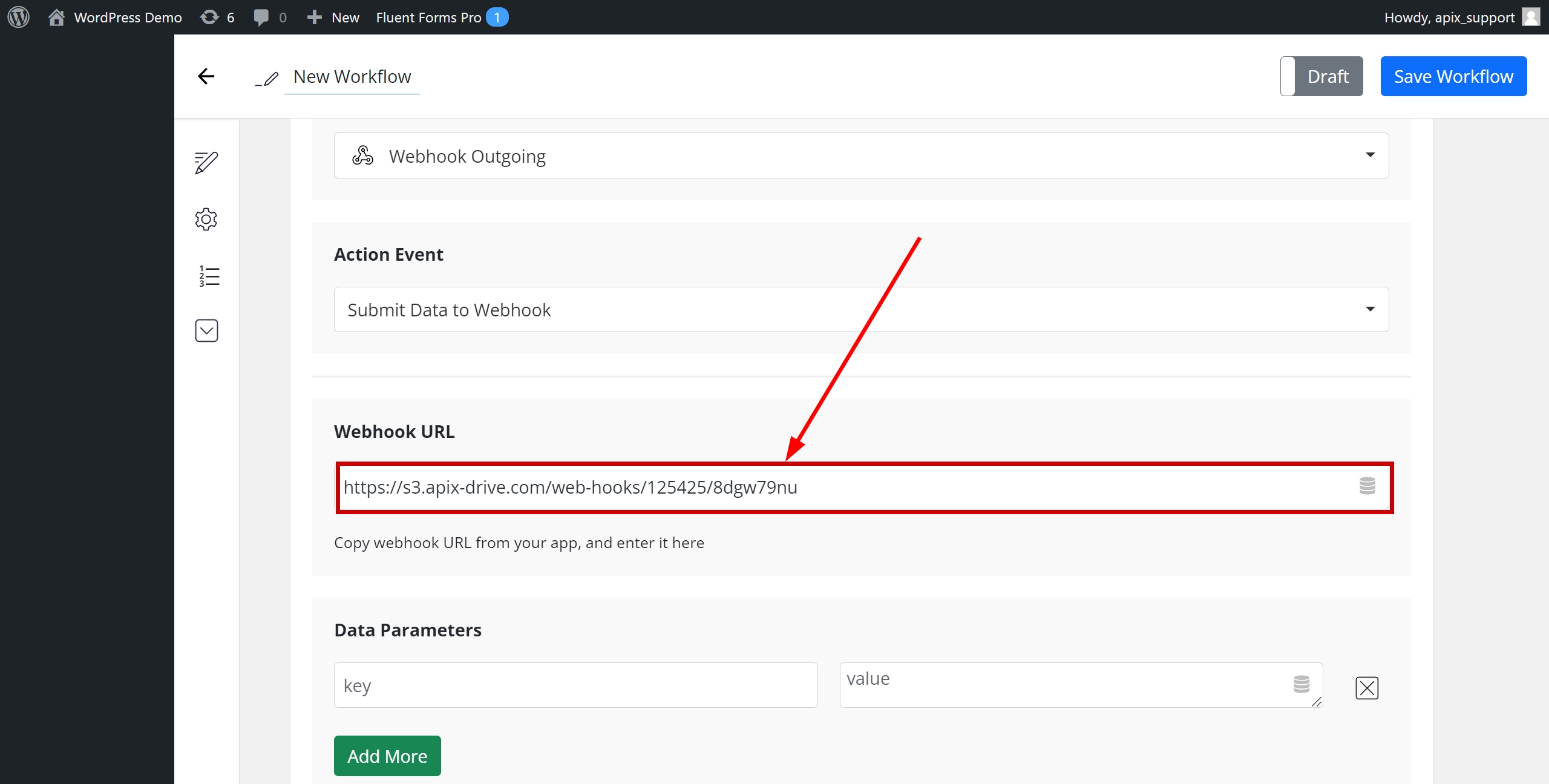 Настройка FlowMattic | Настройка&nbsp;Webhook