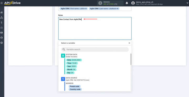 Agile CRM and Airtable integration | You can also enter data manually