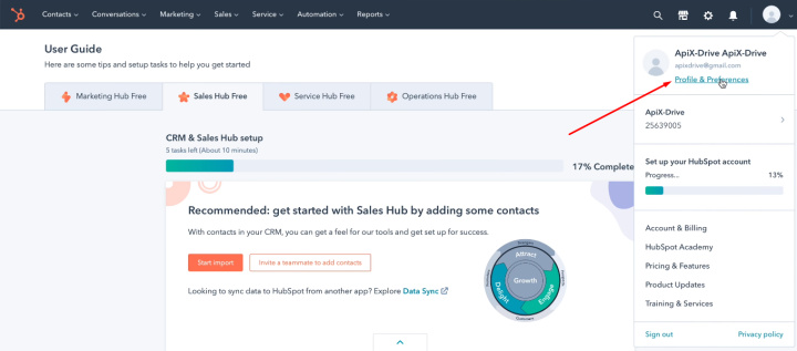 Facebook and Hubspot integration | Go to Hubspot CRM