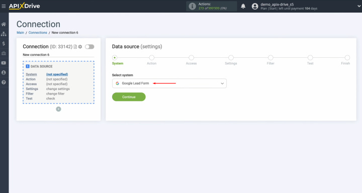 Google Lead Form and Trello integration | Select a data source system