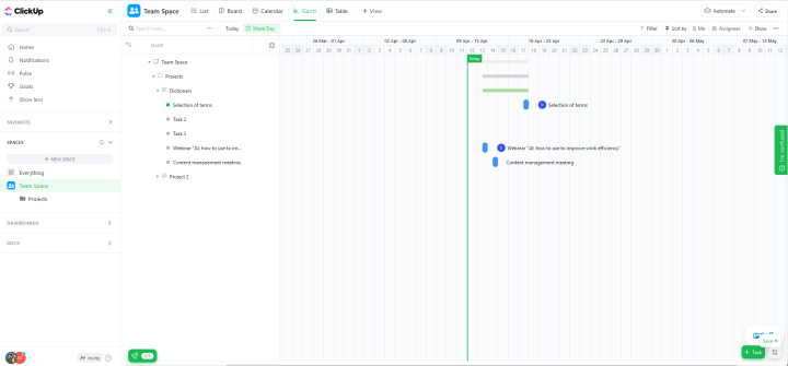 7 Ways to Use ClickUp | Gantt chart