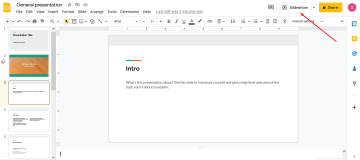 Google Slides Review | Slide show