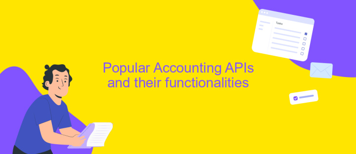 Popular Accounting APIs and their functionalities