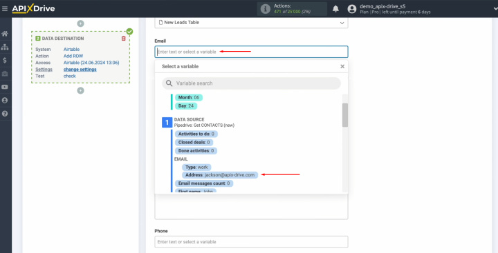 Pipedrive and Airtable integration | Assign variables from Pipedrive to fields