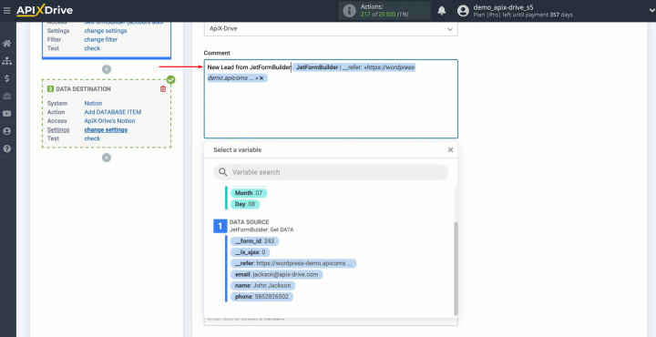 JetFormBuilder and Notion integration | You can enter values manually