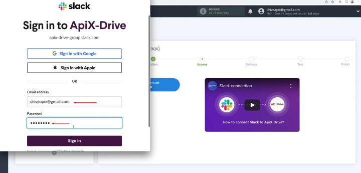 Integración de Pipedrive y Slack | Ingresa tu nombre de usuario y contraseña de Slack