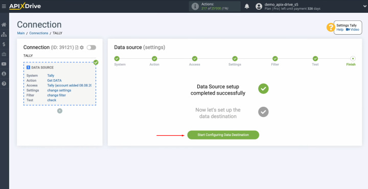 Integración de Tally y ActiveCampaign | Proceder a configurar el receptor de datos