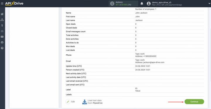 Integración de Pipedrive y Airtable | Haga clic en "Continuar"