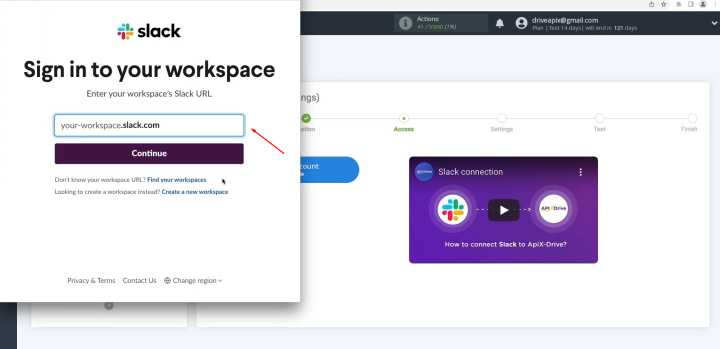 Integración de Pipedrive y Slack | Especifica tu espacio de trabajo