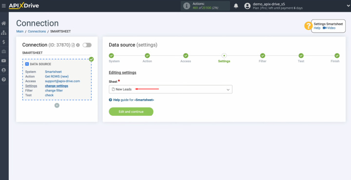 Integración de Smartsheet y Airtable | Seleccione la hoja