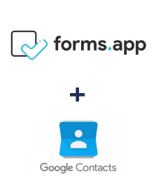 Einbindung von forms.app und Google Contacts