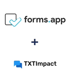 Einbindung von forms.app und TXTImpact