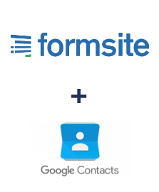 Einbindung von Formsite und Google Contacts
