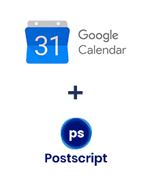 Einbindung von Google Calendar und Postscript