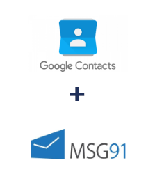 Einbindung von Google Contacts und MSG91