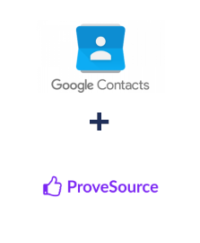 Einbindung von Google Contacts und ProveSource