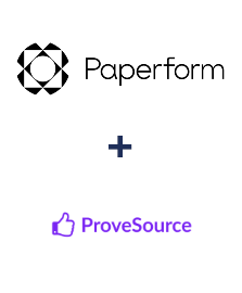 Einbindung von Paperform und ProveSource