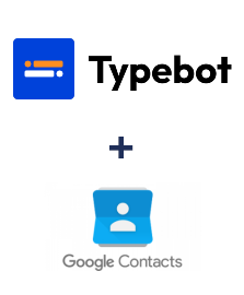 Einbindung von Typebot und Google Contacts