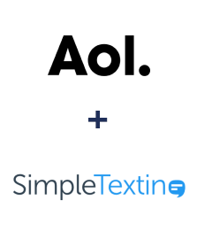 Integration of AOL and SimpleTexting