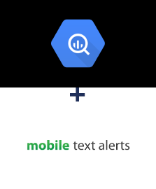 Integration of BigQuery and Mobile Text Alerts