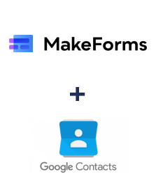 Integration of MakeForms and Google Contacts