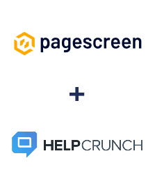 Integration of Pagescreen and HelpCrunch